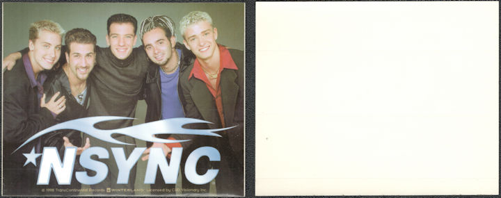 ##MUSICBQ0199 - 1998 NSYNC Promotional Sticker Featuring All Members of the Band