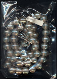 #BEADS0845 - Strand of 50+ Cherry Brand 10mm Transparent Shiny Glass Beads