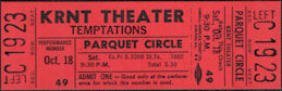 ##MUSICBPT0040  - KRNT Theater Ticket for The Temptations on October 18, 1969