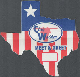 ##MUSICBP2166 - Clay Walker OTTO Cloth M&G Pass from the 1993 Clay Walker Tour