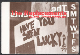 ##MUSICBP1053 - The Replacements Cloth Backstage Pass from the 1991 All Shook Down Tour