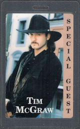 ##MUSICBP1972 - Tim McGraw OTTO Special Guest Pass from the 1994 Not a Moment to Soon Tour