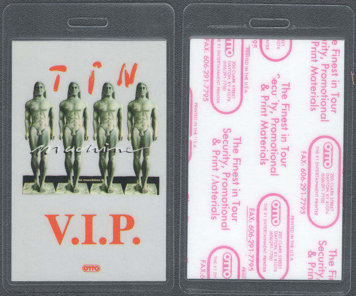 ##MUSICBP2061 - Tin Machine (David Bowie) OTTO Laminated Backstage Pass from the 1991 It's My Life Tour