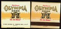 #TM037 - Olympia Beer Front Cover Striker Souvenir Match Pack