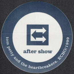 ##MUSICBP1080 - Tom Petty and the Heartbreakers OTTO Cloth Aftershow Pass from the 1999 Echo Tour