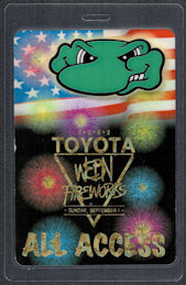 ##FI286 - 2002 Toyota/WEBN Cincinnati Fireworks OTTO Laminated Working Pass