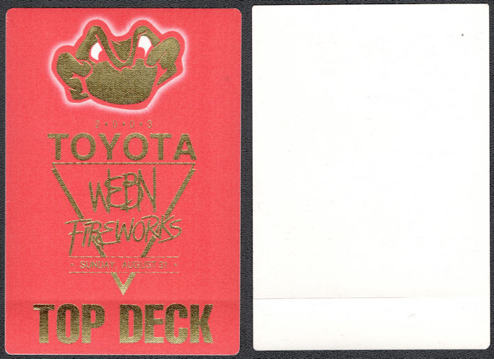 ##MUSICBP1142 - 2003 Toyota/WEBN Cincinnati Fireworks OTTO Cloth Souvenir Top Deck Pass