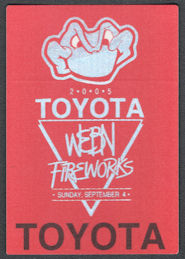 ##MUSICBP1139 - 2005 Toyota/WEBN Cincinnati Fireworks OTTO Cloth Souvenir Pass