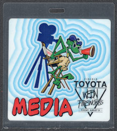 ##MUSICBP1137 - 2003 Toyota/WEBN Cincinnati Fireworks OTTO Laminated Media Pass 