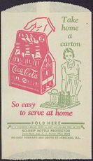 #CC185 - Coca Cola Dry Server with Hand Holding a Coke Carton and Lady with a Tray