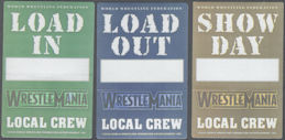 ##MUSICBP2203 - Group of 3 WrestleMania X8 OTTO Cloth Backstage Pass (WWF) - March 17, 2002
