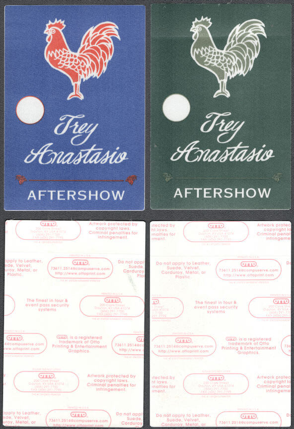 ##MUSICBP1398 -  Pair of Trey Anastasio OTTO Cloth Aftershow Passes from The 1999 Barn Tour