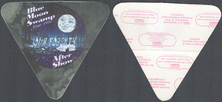 ##MUSICBP2043 - John Fogerty OTTO Cloth backstage pass from the 1997 Blue Moon Swamp Tour