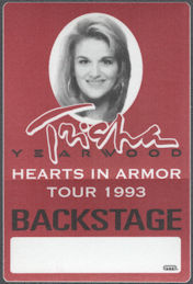 ##MUSICBP2076 - Tricia Yearwood OTTO Cloth Backstage Pass from the 1993 Hearts In Armor Tour