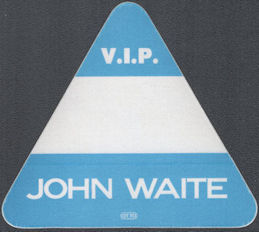##MUSICBP1894 - Triangular John Waite 1984 Tour OTTO VIP Backstage Pass