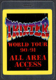 ##MUSICBP1217 -  Trixter Numbered OTTO Laminated Backstage All Access Pass the 1990/91 Cherry Pie World Tour