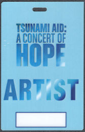 ##MUSICBP1551 - 2005 Tsunami Aid, A Concert of Hope OTTO Sheet Laminate Artist Pass - Madonna, Roger Waters, Clapton