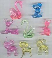 #TY086 - Group of 10 Carnival Prize Crystal Animals