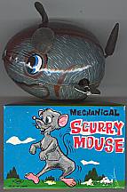 #TY116 - Mechanical Keywind Scurry Mouse in Original Box