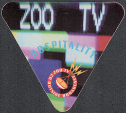 ##MUSICBP1356 -  Group of 12 U2 OTTO Cloth Hospitality Passes from the 1992-1993 Zoo TV Tour