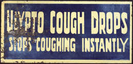 #SIGN121 - Ulypto Cough Drops Metal Sign - Very Old