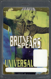 ##MUSICBP0449 - Britney Spears Laminated Perri Universal Pass from the 2001-02 Dream in a Dream Tour