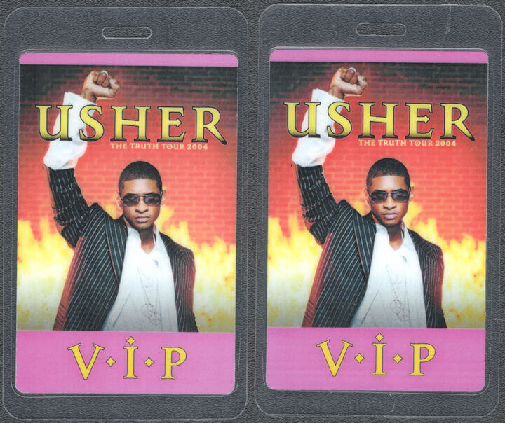 ##MUSICBP1755 - Usher OTTO Laminated VIP Pass from the 2004 Truth Tour