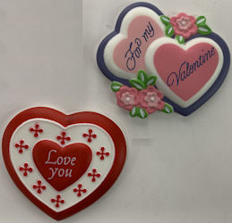 #HH220 - Group of 2 Different Large Valentines Day Magnets