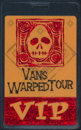 ##MUSICBP0494 - 1999 Vans Warped Tour Perri VIP Laminated Backstage Pass