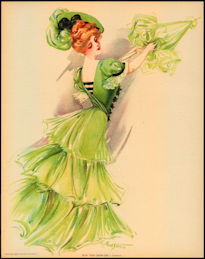 #MSPRINT163 - 1907 Victorian Print - New York Show Girl - Casino