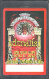 ##MUSICBP1757 - Virnalisi OTTO Laminated Stage Access Pass from the 1995 Monsters of Rock