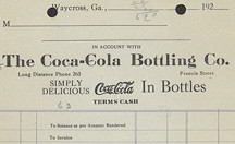 #CC214 - Coca Cola 1920s Waycross Coke Plant Order Sheet