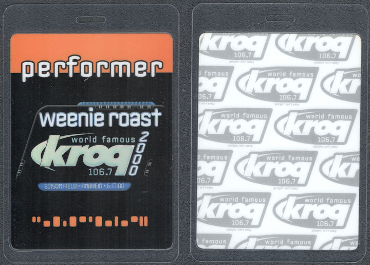 ##MUSICBP1637 - 2000 KROQ Weenie Roast OTTO Laminated Pass - Black Sabbath, Korn, Osbourne, Creed