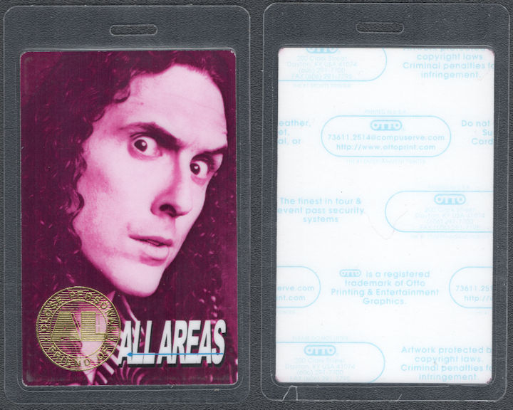 ##MUSICBP2010  - Uncommon Weird Al Yankovic Laminated OTTO Backstage Pass from the 1999 Touring with Scissors Tour