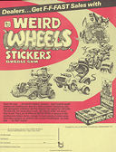 #Cards176 - 1980 Weird Wheels Sticker Card Order Sheet