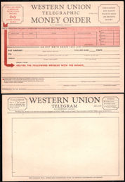 #UPaper210 - Western Union Telegraphic Money Order and Telegram Sheets