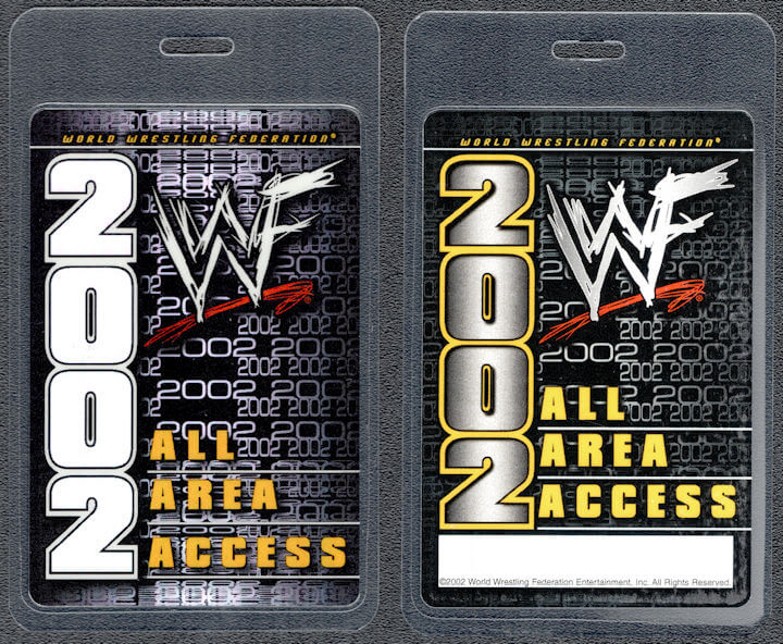 ##MUSICBP1200 - Laminated OTTO All Area Access Pass for the World Wrestling Federation (WWF) from 2002