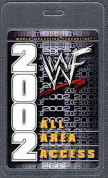 ##MUSICBP1200 - Laminated OTTO All Area Access Pass for the World Wrestling Federation (WWF) from 2002