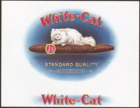 White Cat Inner Cigar Box Label