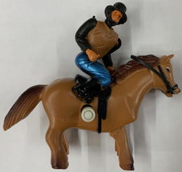 #TYY1000 - White Knob Keywind Galloping Horse with Rider
