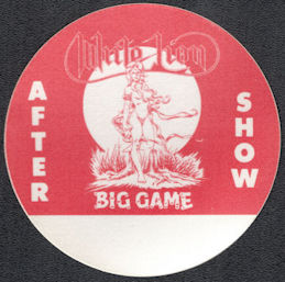 ##MUSICBP1236 - White Lion OTTO Cloth After Show Pass from the 1989 Big Game Tour