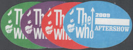 ##MUSICBP2014 - Set of Four Different 2009 The Who Cloth OTTO Backstage Passes from the "2009 Tour"