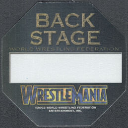 ##MUSICBP1564 - WrestleMania X8 OTTO Cloth Backstage Pass (WWF) - March 17, 2002