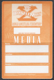 ##SP727 - Cloth OTTO Media Pass for the 1994 World Wrestling Federation (WWF) Wrestle Mania