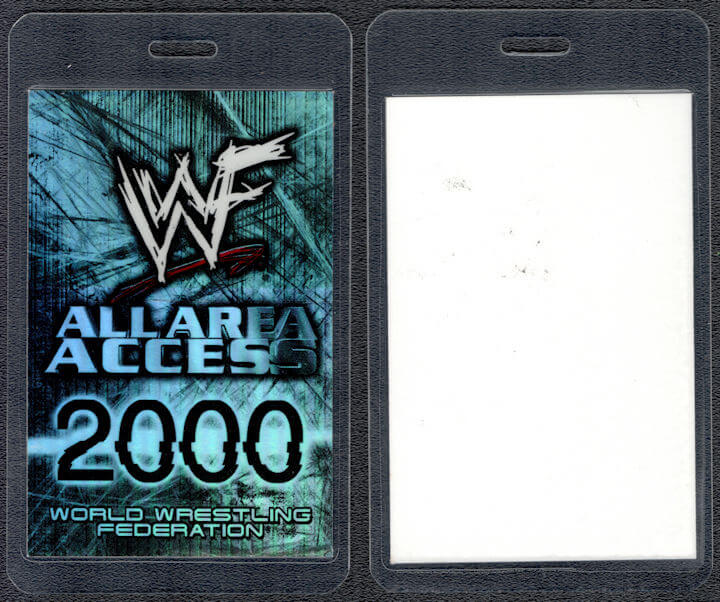 ##MUSICBP1340 - Laminated OTTO All Area Access Pass for the World Wrestling Federation (WWF) from 2000