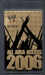 ##MUSICBP1339 - 2006 WWE Laminated OTTO All Area Access Pass