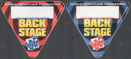 ##MUSICBP1190 - Pair of Cloth OTTO Backstage Passes for the 1997 World Wrestling Federation (WWF)