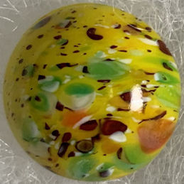 #BEADS0024 - Bright Yellow Base Large 20mm Millefiori Cabochon