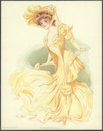 #MSPRINT157 - 1907 Victorian Print - New York Show Girl at the Hippodrome