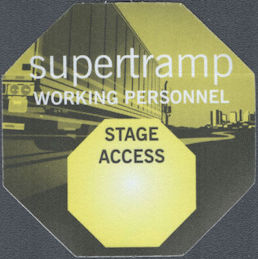 ##MUSICBP1727 - Supertramp OTTO Cloth Stage Access Passes from the 2002 One More for the Road Tour